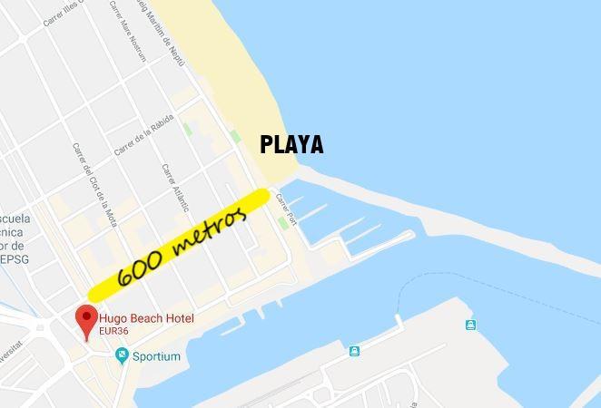 Hugo Beach Hotel & Apartments Gandia Bagian luar foto